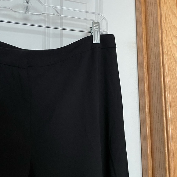 Eileen Fisher Black Tuxedo Style Trouser Pants Virgin Wool Blend Size Medium - Picture 3 of 12